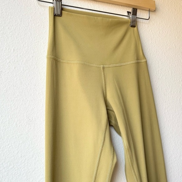 Lululemon Align Full Length Pant 28" in Mustard Yellow Grape Leaf Sz 2 - Picture 6 of 16